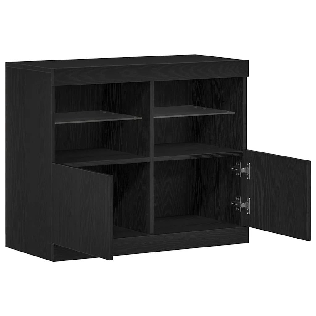 Madia LED Nero 81 x 37 x 66,5 cm Legno multistrato 863032