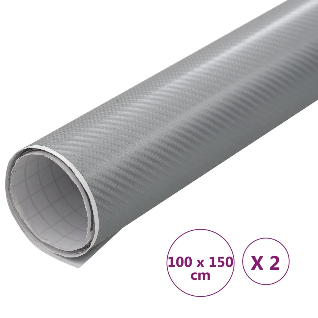 Pellicole per Auto 2 pz 4D Argento 100x150 cm 210728