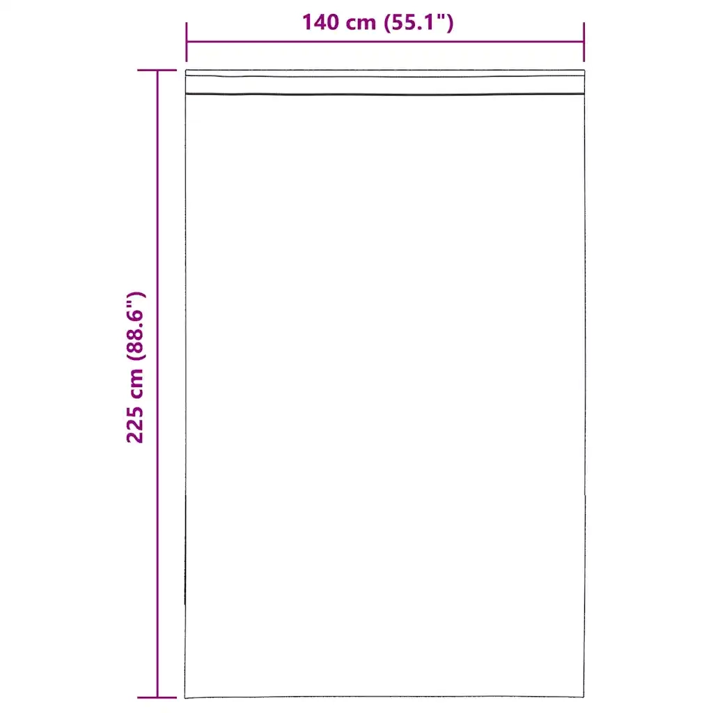 Tende in Voile con Linguetta 2 pz Marrone