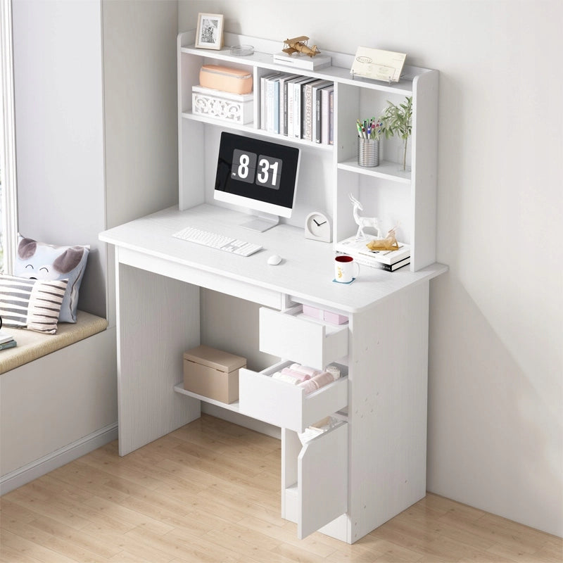 Scrivania Bianca 100x45x131 cm Perfetta per Computer