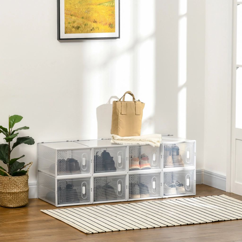 Armadio modulare a cubi ¨C Minimal ¨C 8 cubi, bianco e trasparente