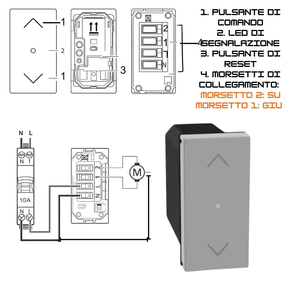 Bticino starter kit tapparelle smart con gateway e 5 comandi *** colore grigio, confezione 1
