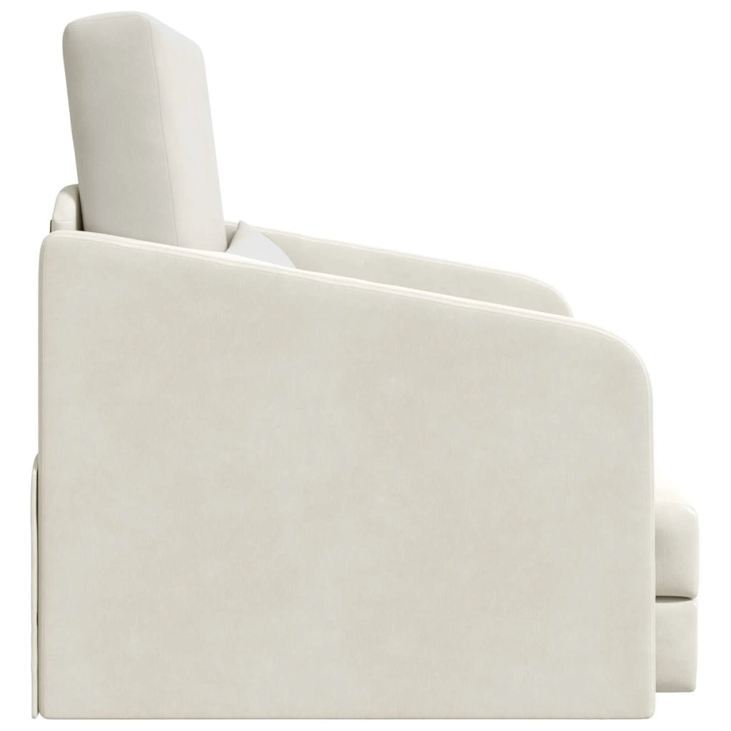 Divano letto | Sof¨¤ letto | Letto singolo Crema 65 x 80 x 83 cm Velluto