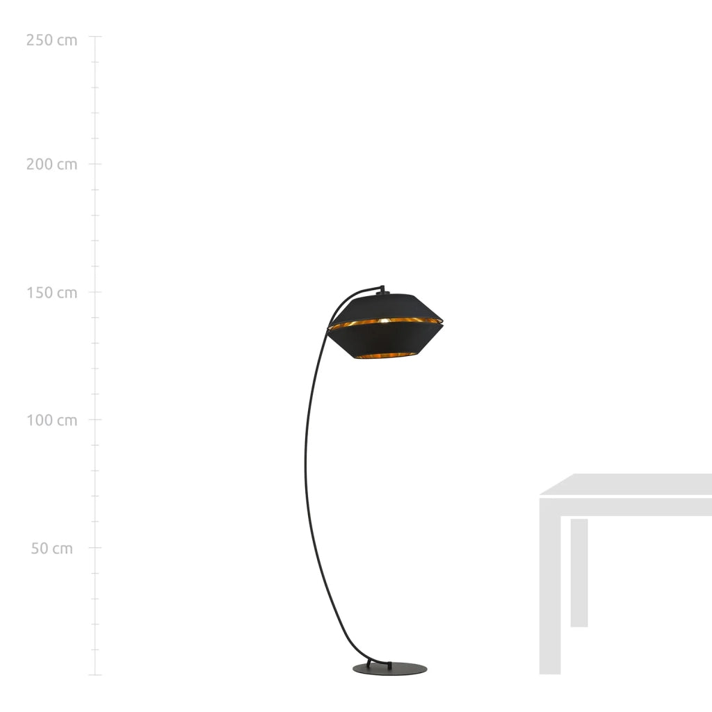 Piantana Moderno Bellerofonte Acciaio Nero 1 Luce E27 Ip20