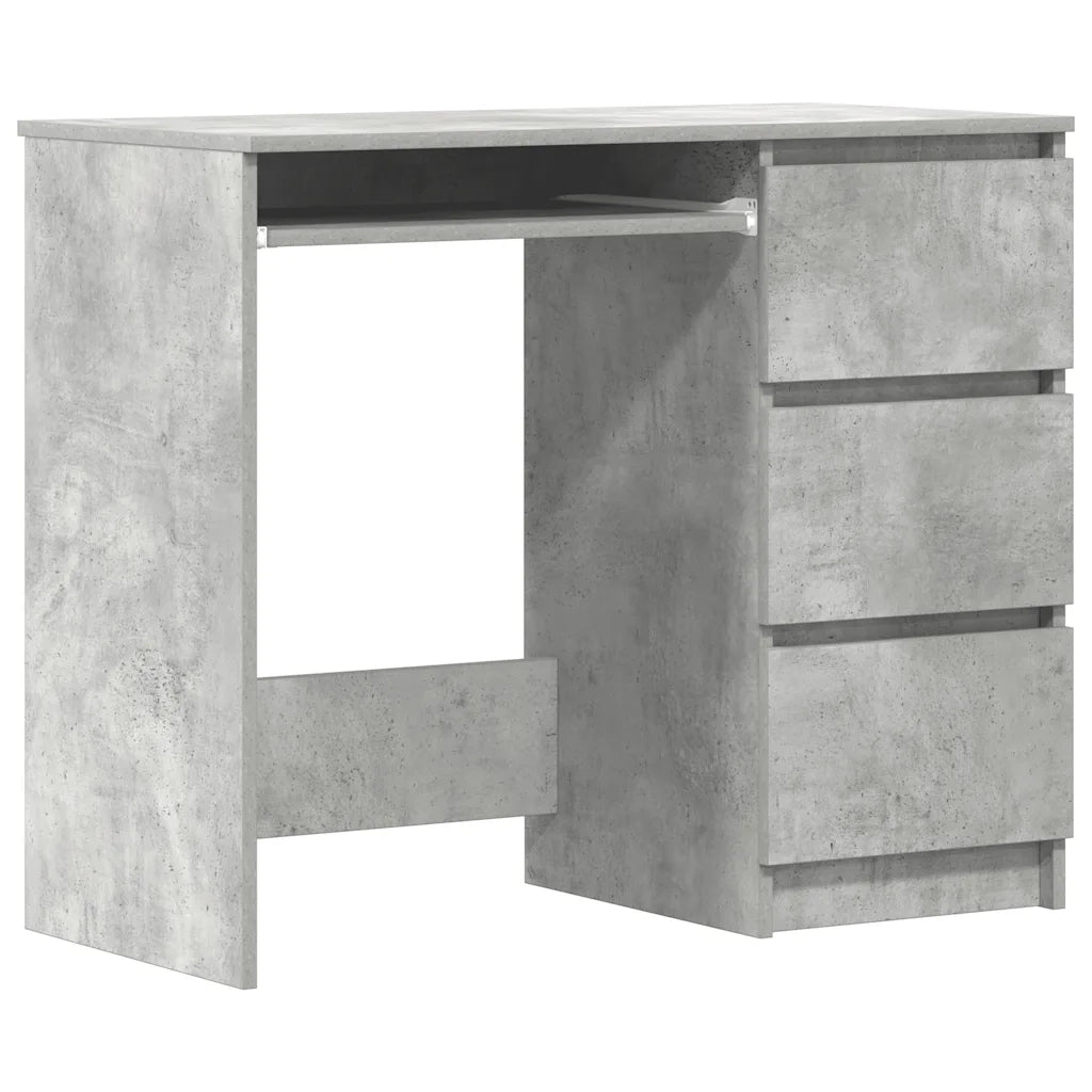 Scrivania Grigio Cemento 90x45x76 cm in Legno Multistrato 801377