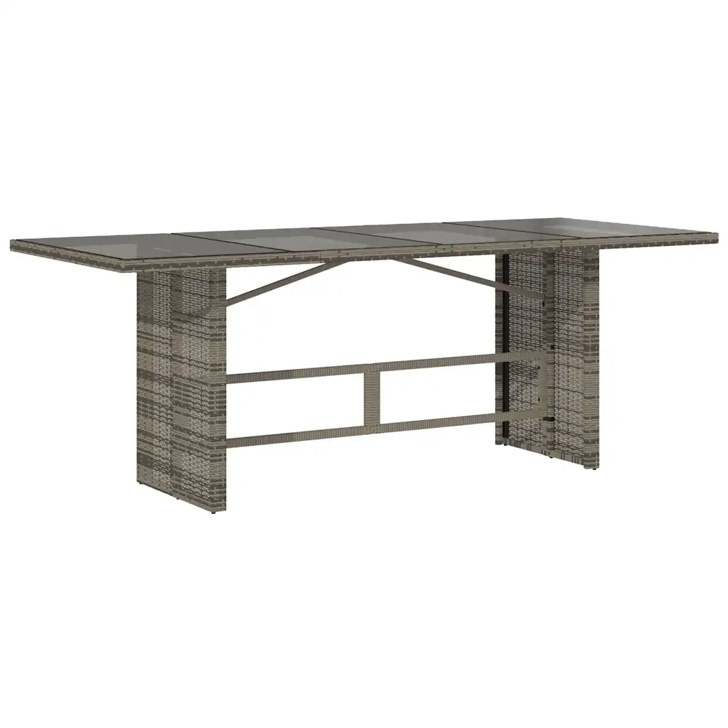 Set Bistrò da Giardino 7 pz con Cuscini in Polyrattan Grigio 3277171