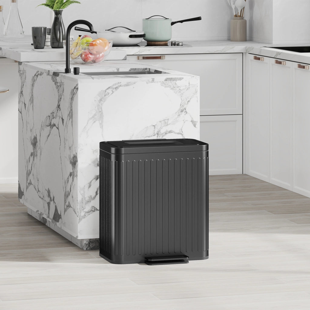 Pattumiera da Cucina ¨C Xylo ¨C 2x20L con Pedale, Nero