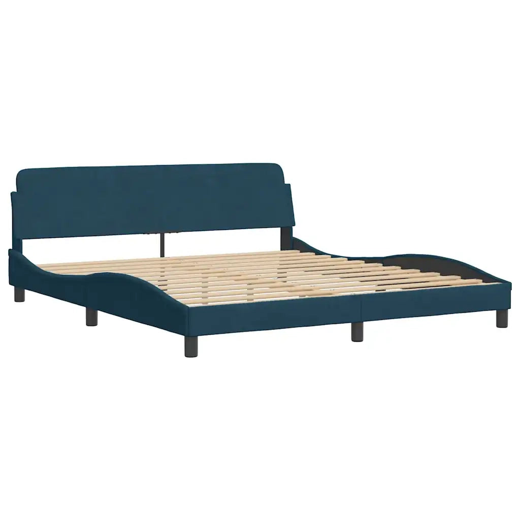 Giroletto senza Materasso Blu 180x200 cm in Velluto 3207939