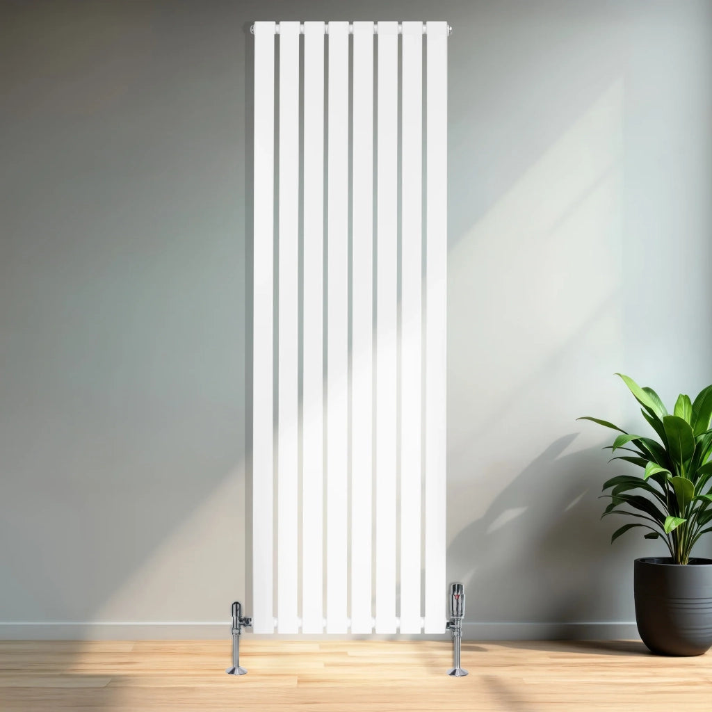 Radiatore Verticale 1800 x 560 mm con Valvole TRV Bianco