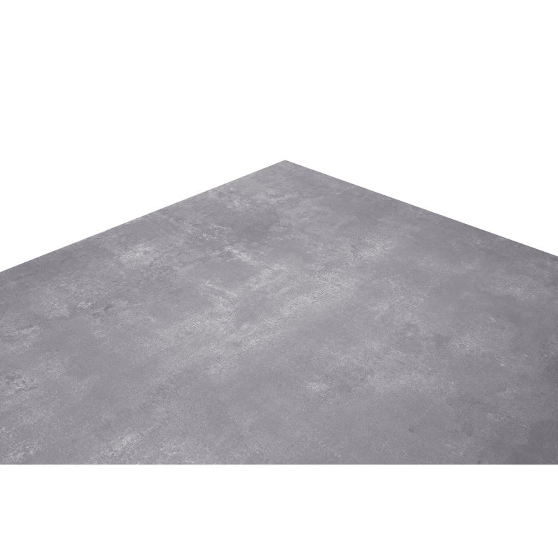Tavolo Amantea 220x100 Alluminio Antracite Piano Resina Grigio Moia