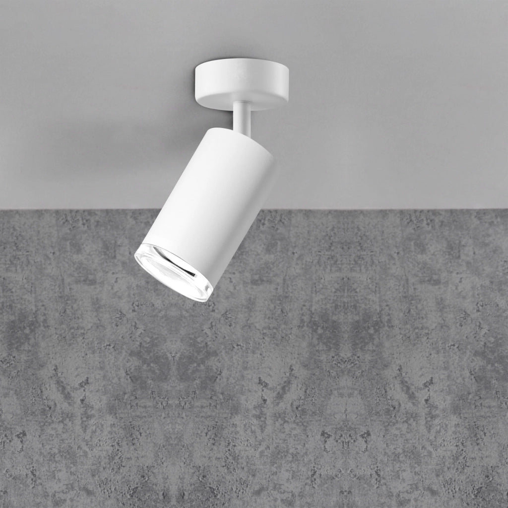 Faretto parete/soffitto orientabile bianco GU10 IP44 Polux