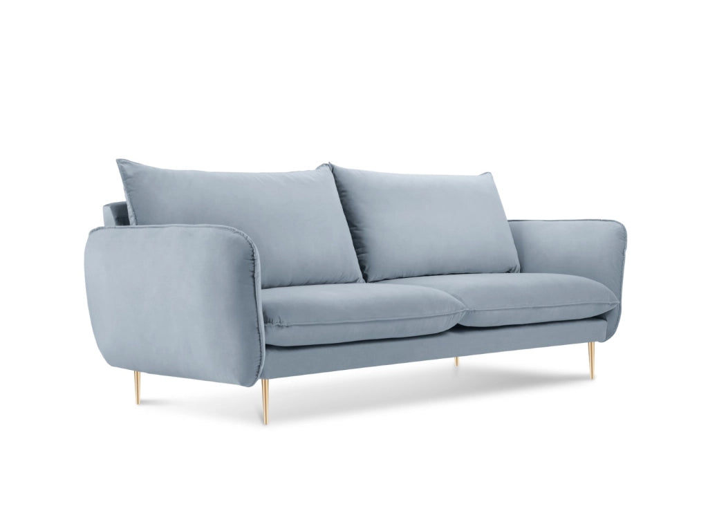 Cosmopolitan Design - Divano "Vienna" 2 posti in velluto azzurro 