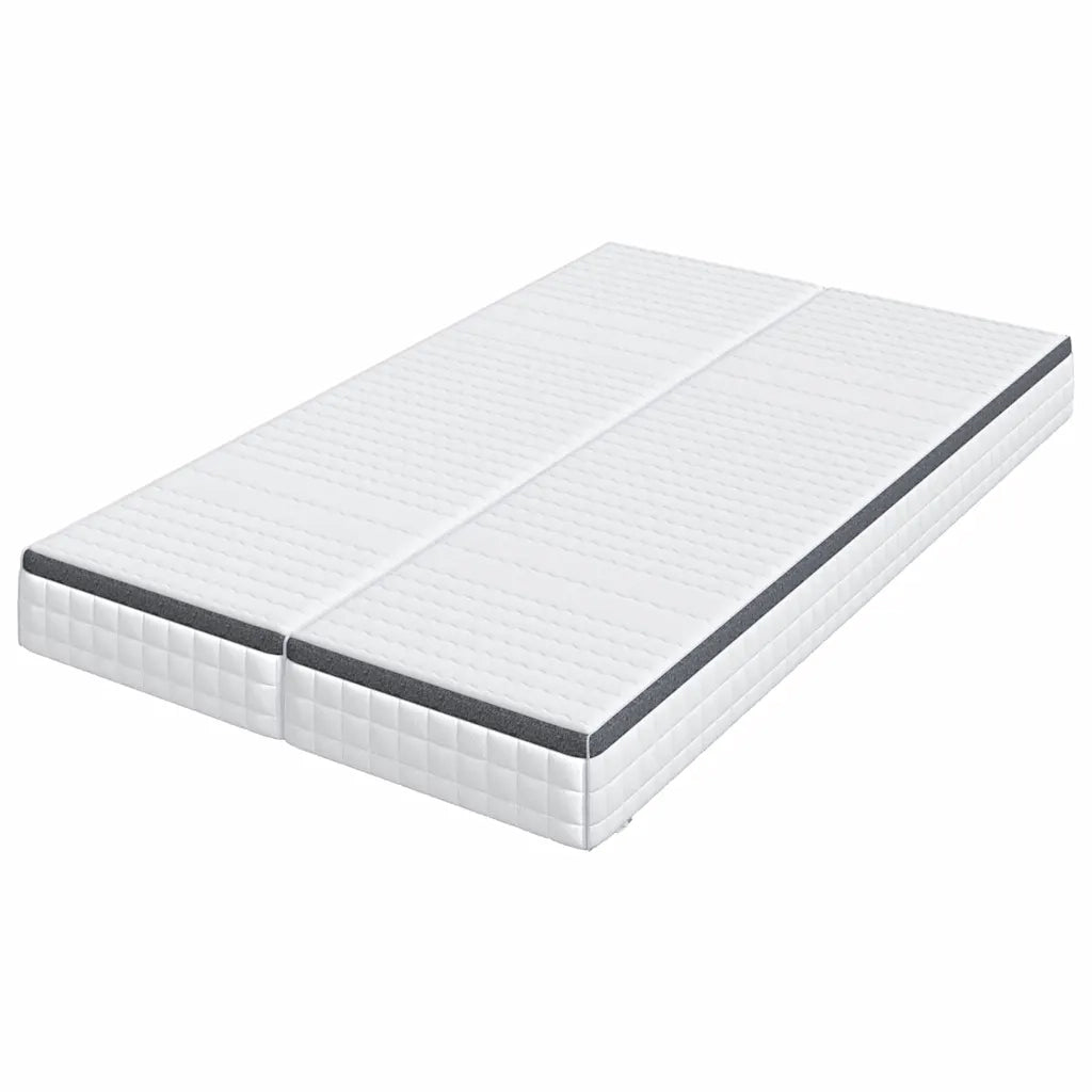 Materasso 2 pcs Bianco e Grigio 60 x 200 cm Molla Bonell 4106441
