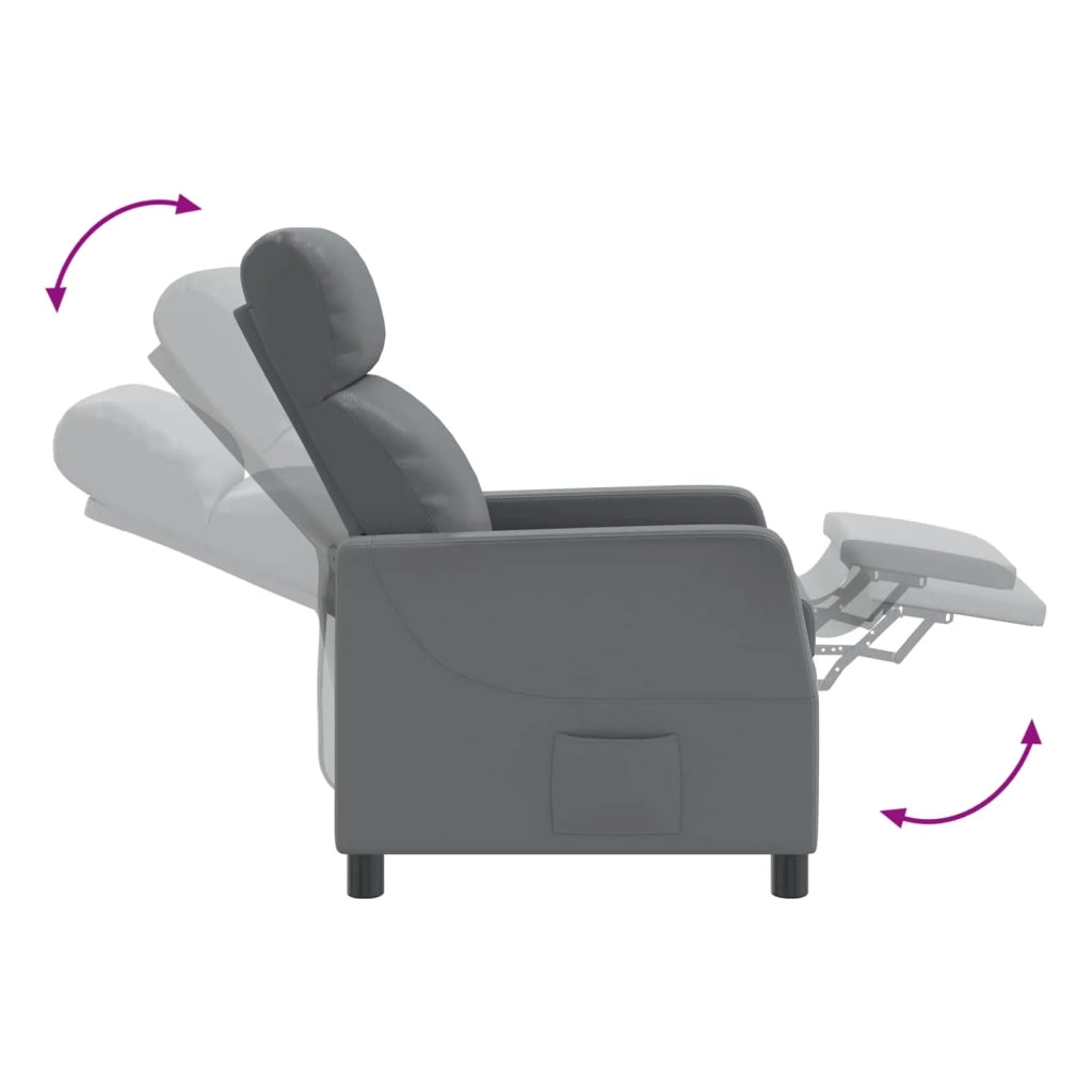 Poltrona Massaggiante Grigio Similpelle 42035092