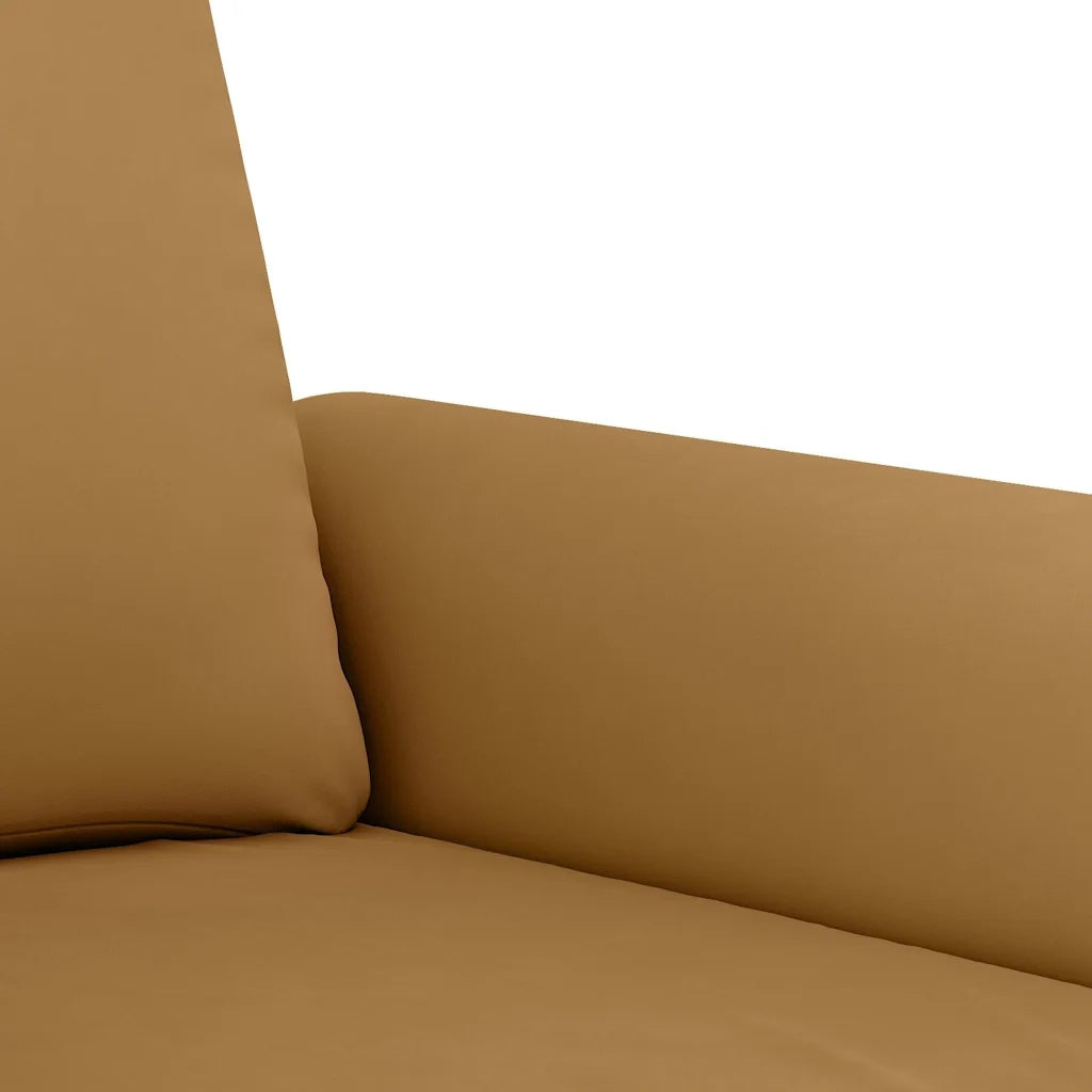 Set di Divani 3 pz con Cuscini Marrone in Velluto