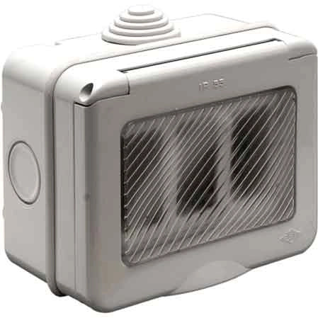 CONTENITORE DA PARETE PER APPARECCHI IP55 2 Posti - EC ELETTROCANALI