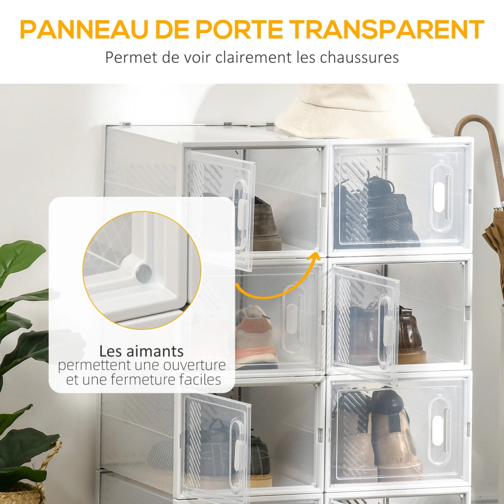 Armadio modulare a cubi ¨C Minimal ¨C 8 cubi, bianco e trasparente