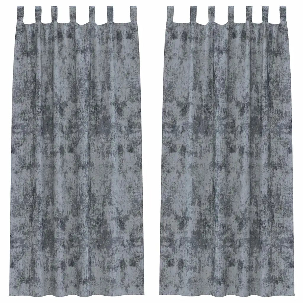 Tende in Velluto 2 pcs Grigio Argento 245 x 140 cm Velluto 4107721