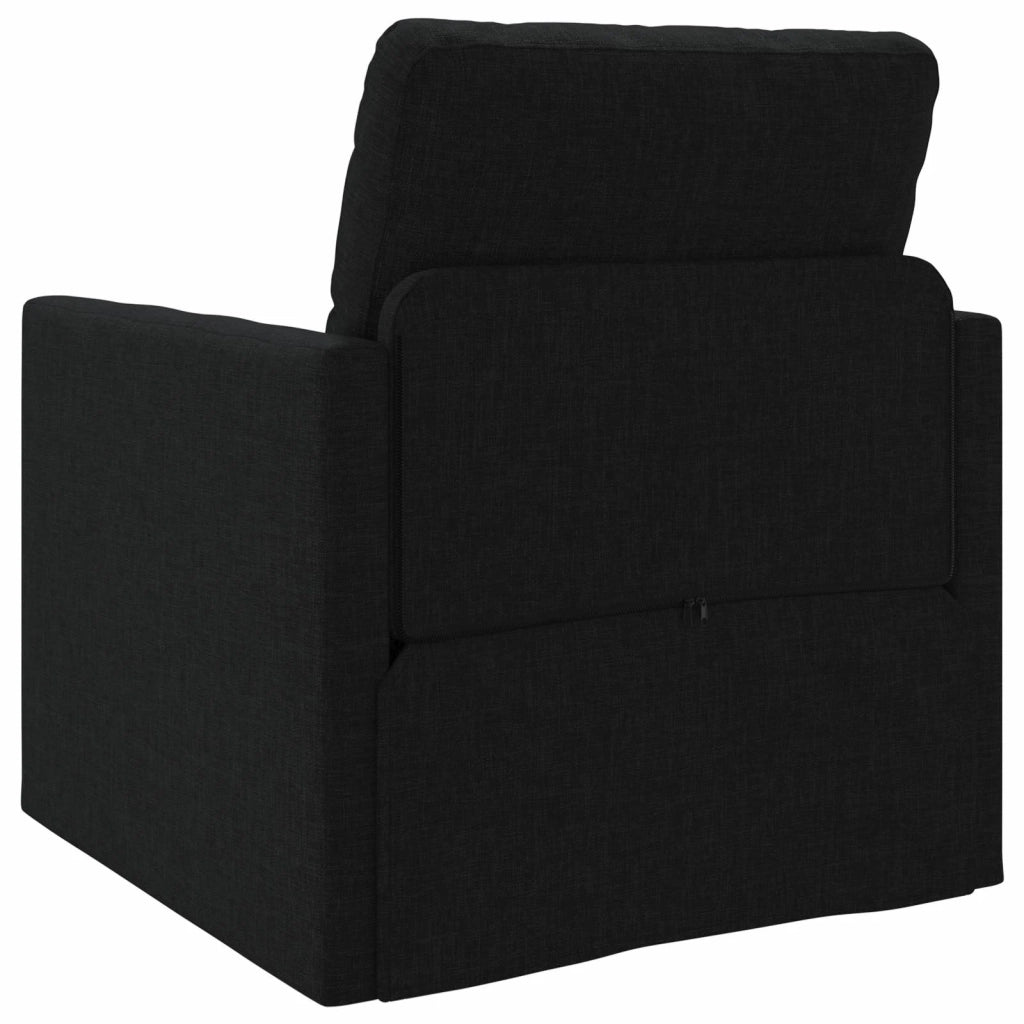 Divano letto | Sof¨¤ letto | Letto singolo Nero 74 x 77 x 81 cm Tessuto
