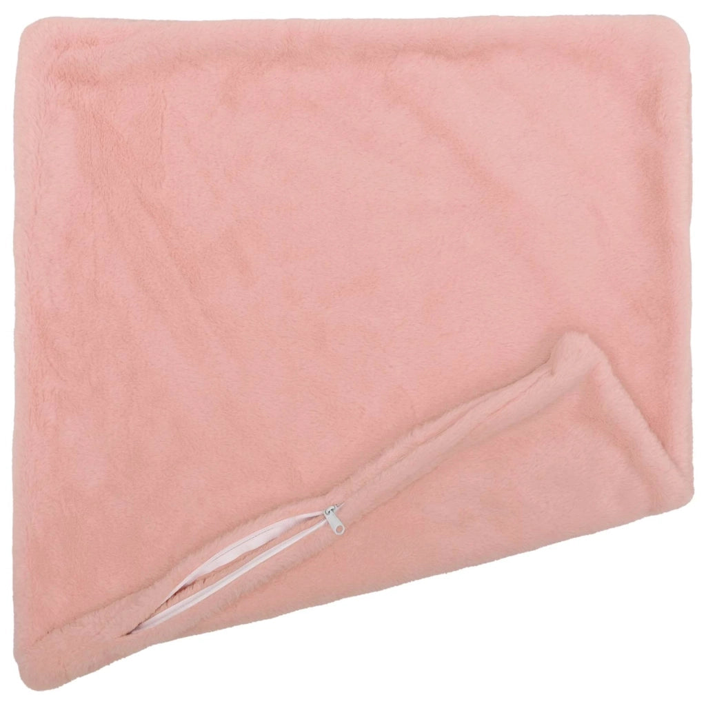 Federa 6 pz HEERLEN Rosa 35 x 35 cm Pelliccia di Coniglio Finta 908282