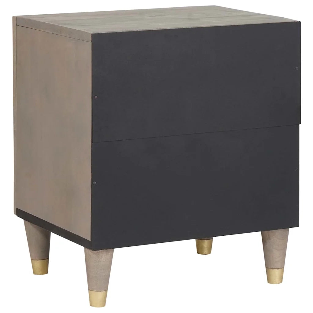 Comodino | Armadio da Notte | Mobiletto da notte con porta Grigio 40 x 33 x 46 cm