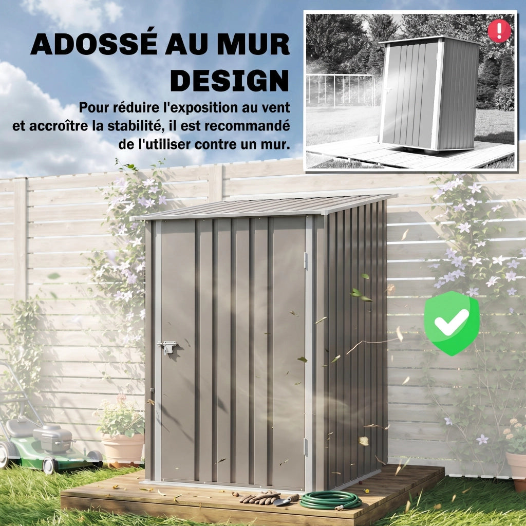 Casetta da Giardino ¨C Minimal ¨C Grigio 100x103x160 cm