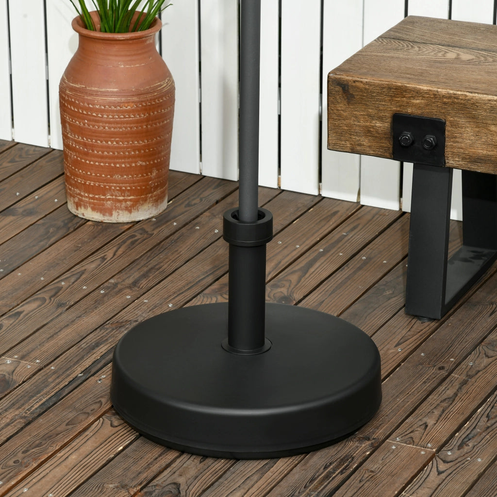 Base per Ombrellone in Plastica PP ¨C Minimal ¨C Nero ?45x33 cm