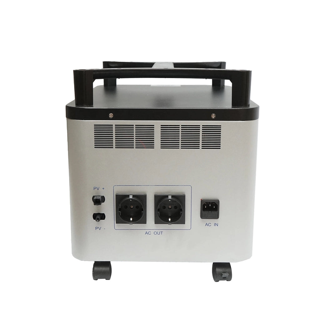 Stazione portatile da 2000 W con batteria LifePO4 da 2016 Wh, 2 lampadine LED da 3 W e pannello solare da 200 W