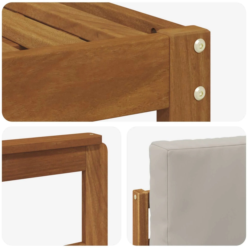 Set di divani da esterno 8 pcs Grigio Naturale e Chiaro 3366104