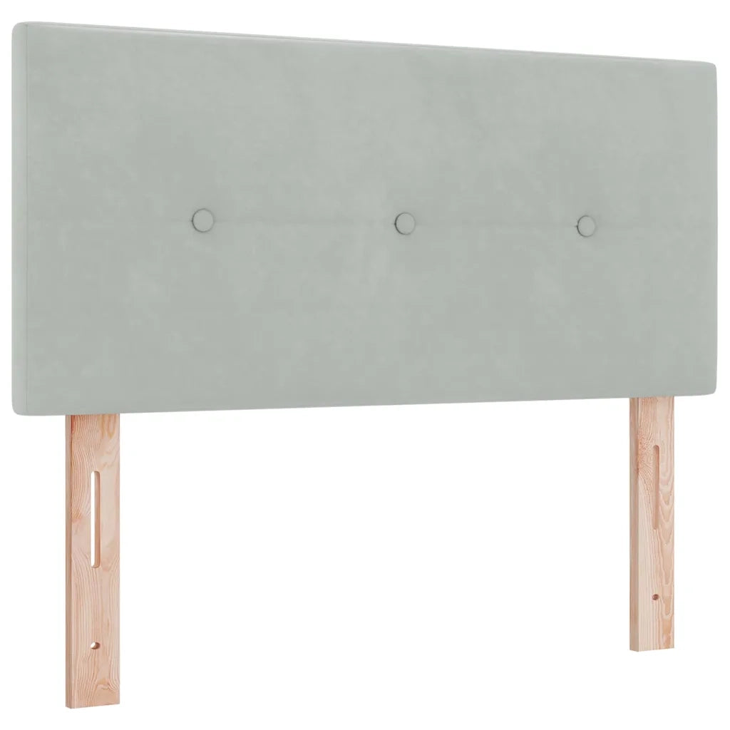 Testiera Grigio chiaro 100 cm Velluto 42007144