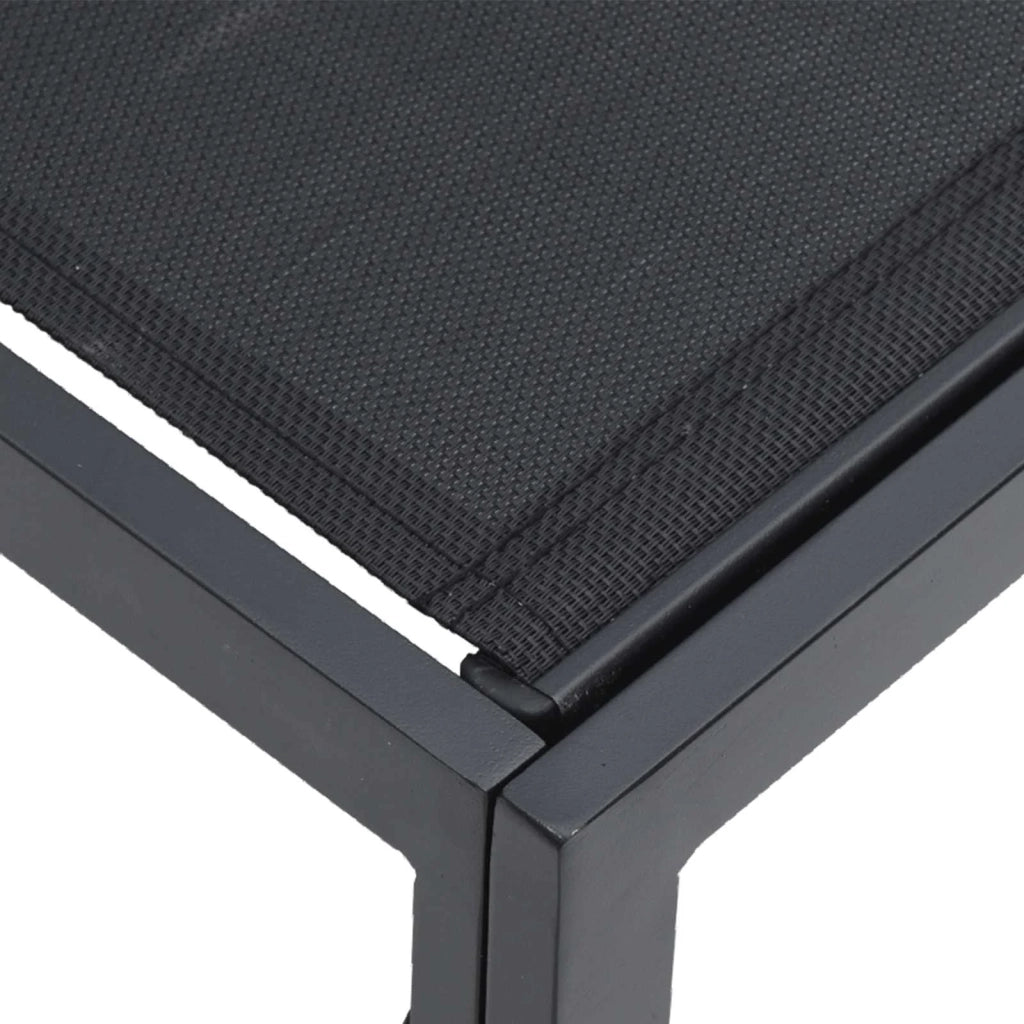 Set Divano da Giardino con cuscino 8 pcs Nero Alluminio