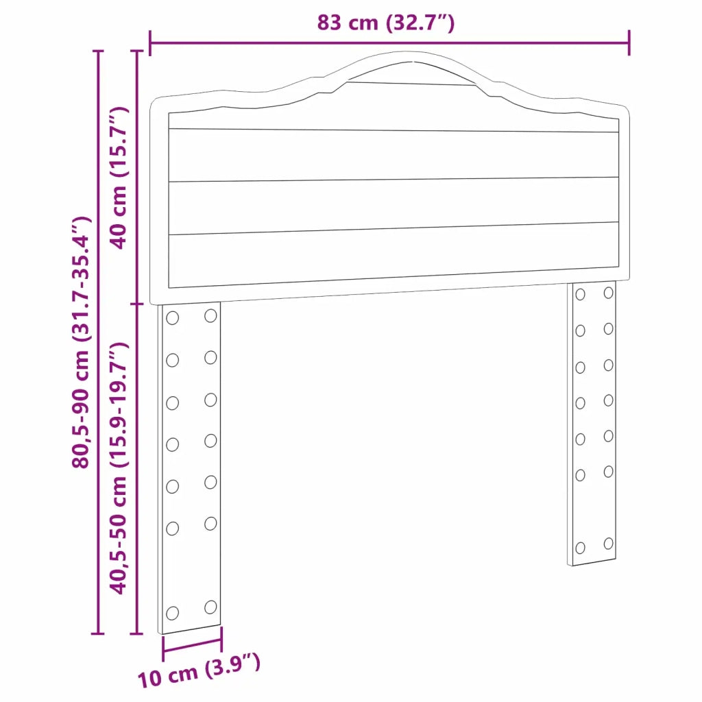 Testiera | Testata Grigio Sonoma Legno multistrato