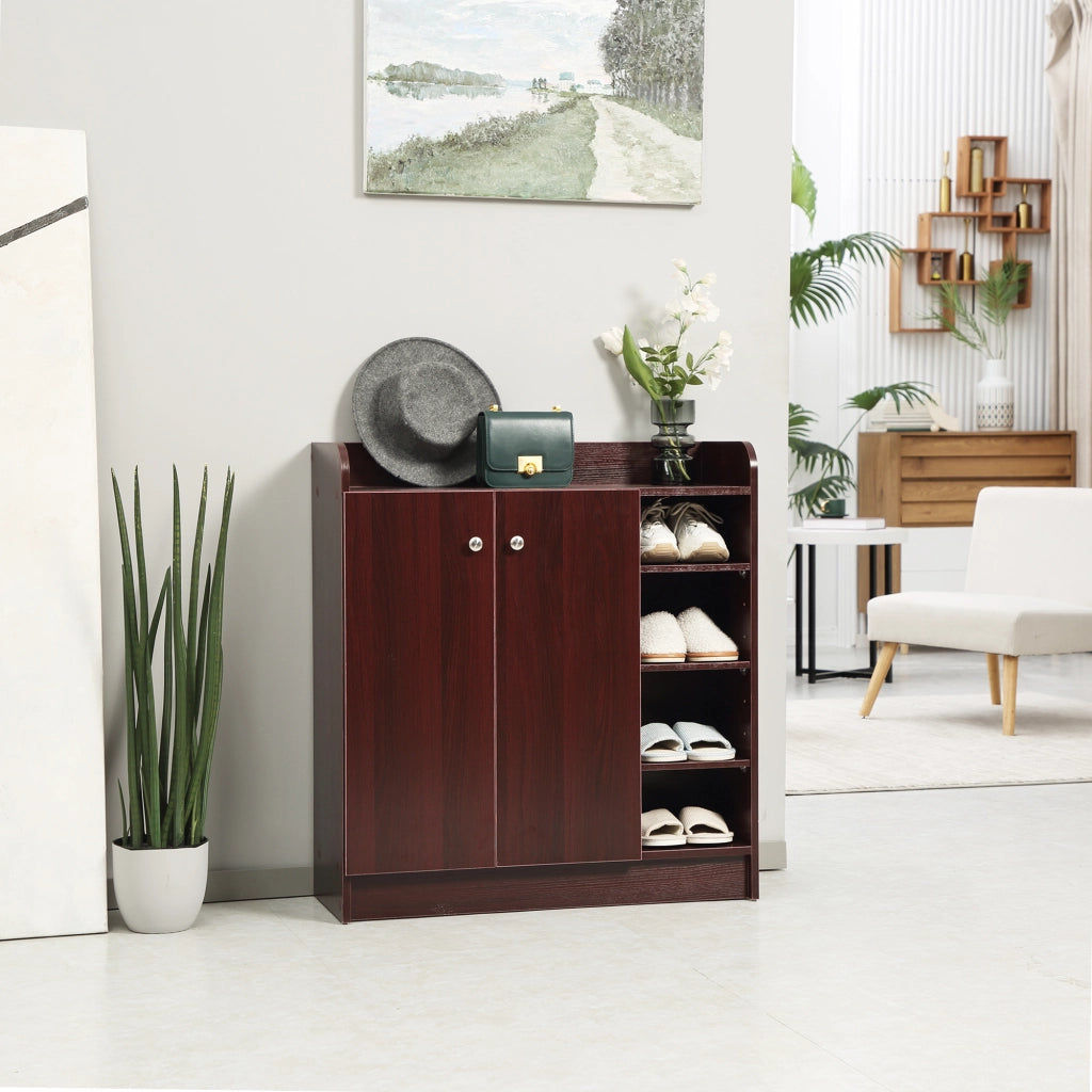 Scarpiera con ripiani aperti ¨C Xylo ¨C legno caff¨¨ 83x30x90cm