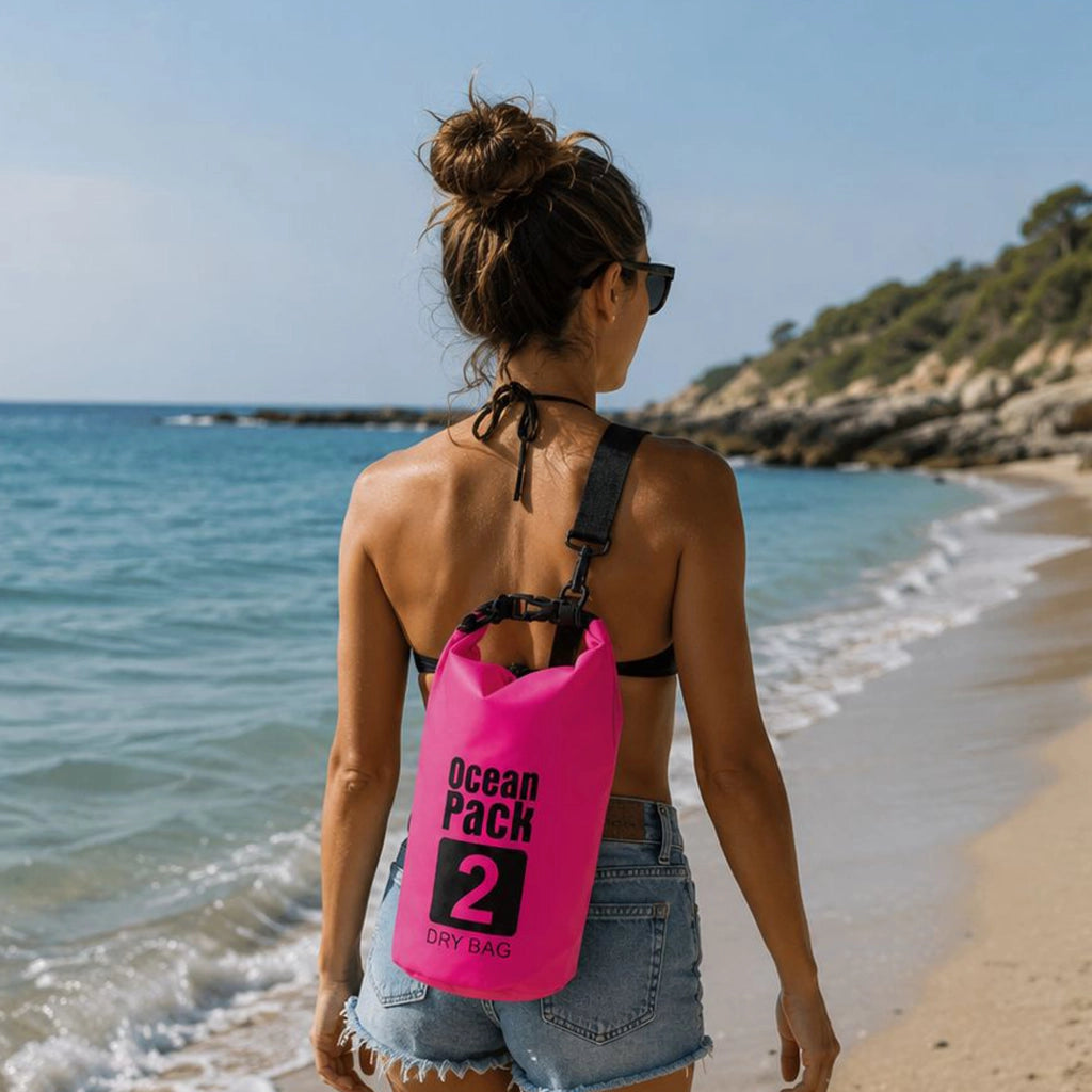 Semebate, Borsa Impermeabile Capacità 2 lt, Rosa Fuxia