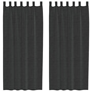 Tende in Voile con Linguetta 2 pz Nero