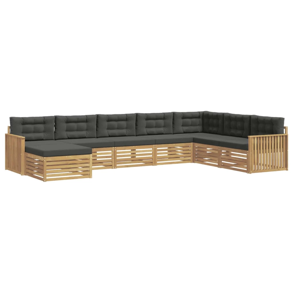 Set di divani da esterno 8 pcs Bianco e Antracite 3390962