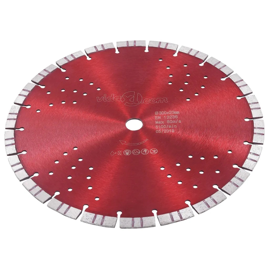 Disco da Taglio Diamantato con Turbo e Fori in Acciaio 300 mm CFW5143750