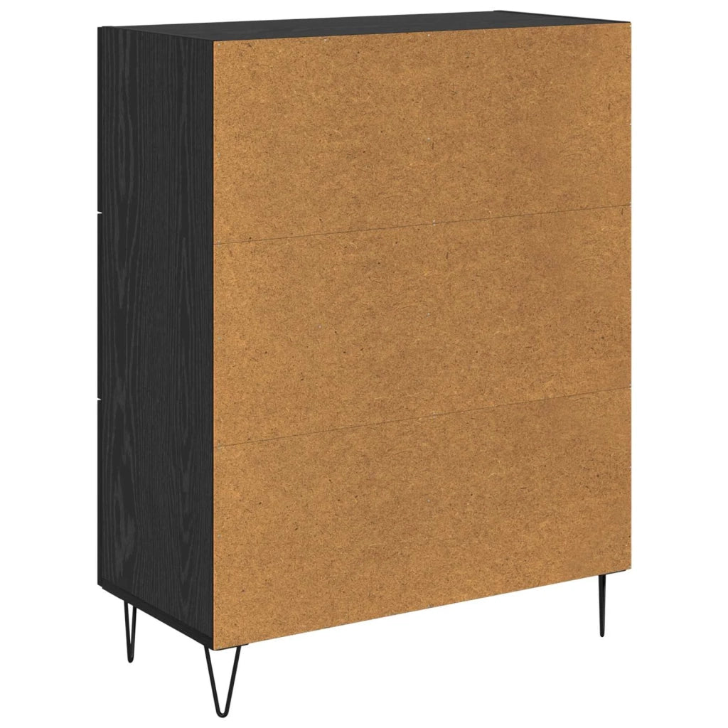 Credenza Rovere Nero 69,5 x 34 x 90 cm Legno ingegnerizzato 881620
