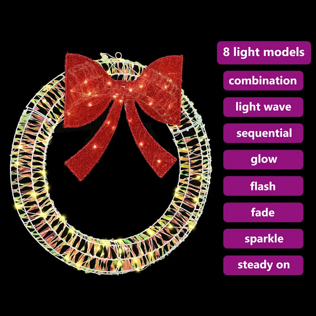 Ghirlanda Bianco caldo 75 x 75 x 8 cm PET 60 LED 42019133