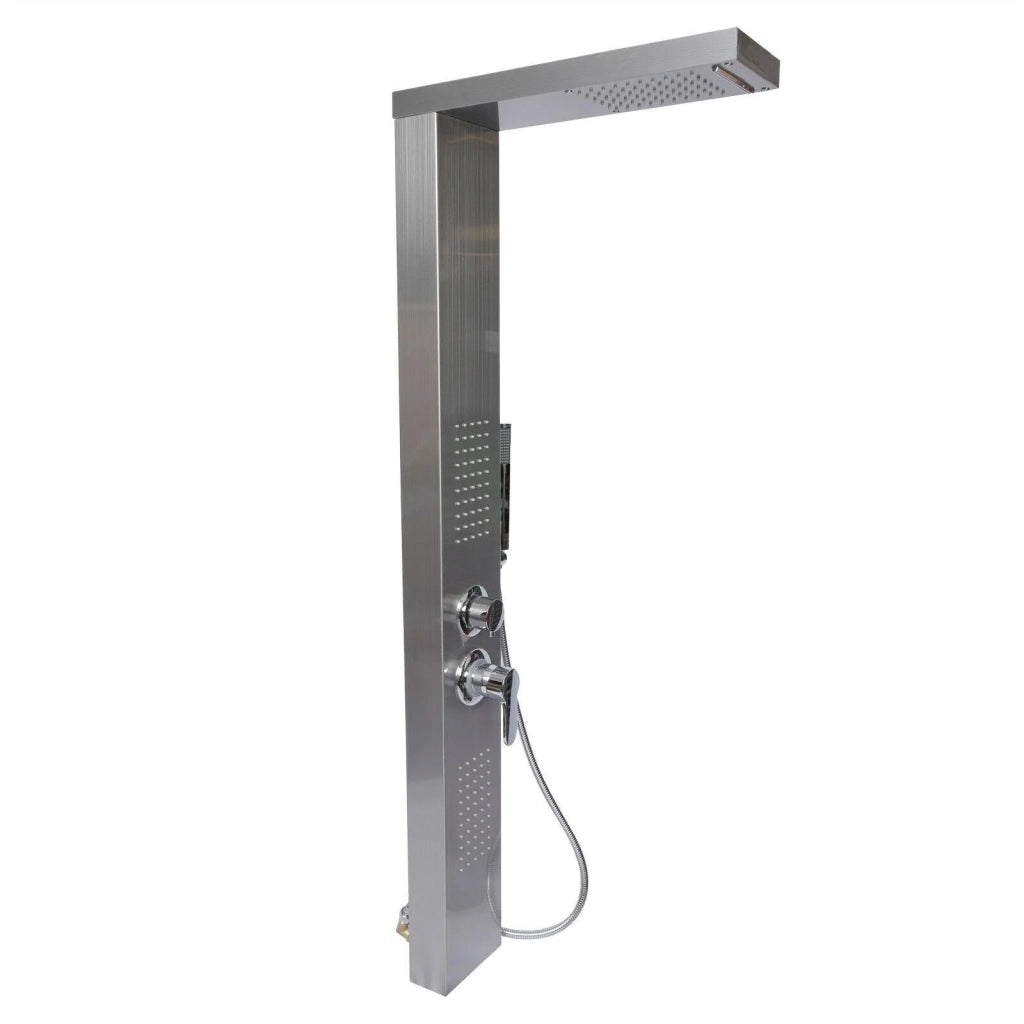 Soffione doccia a pioggia da parete in acciaio inox 130 cm con getti massaggianti e getto a pioggia 16_0002769