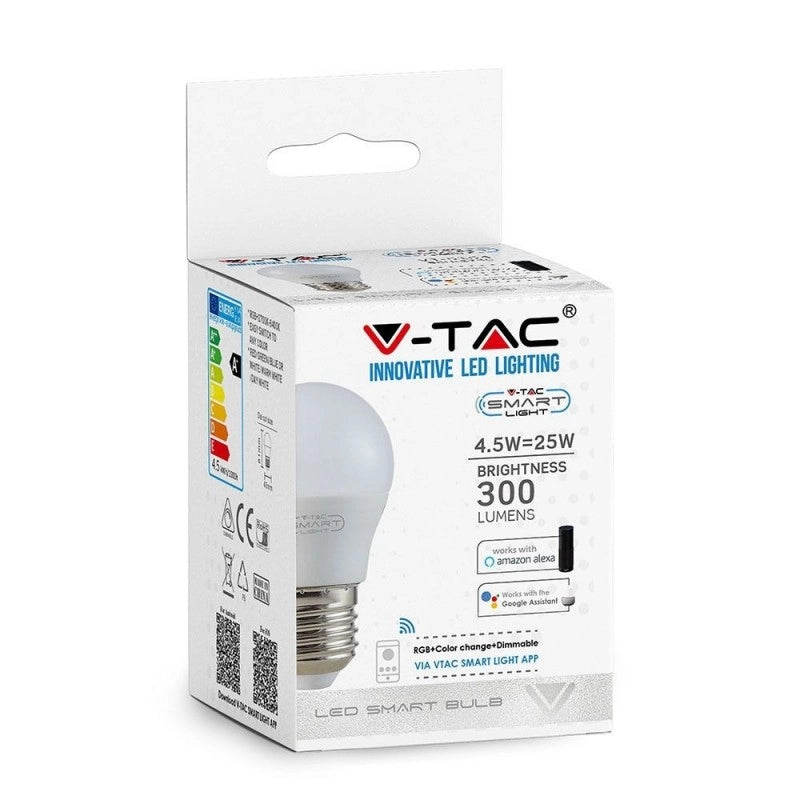 Lampadina led a bulbo 4,5 W E27 G45 Smart RGB + WW + CW