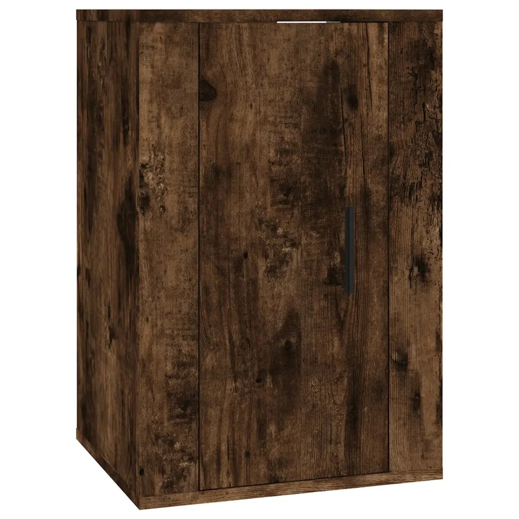 Set Mobili Porta TV 3 pz | Armadietto TV | Mobile Porta TV Rovere Fumo in Legno Multistrato