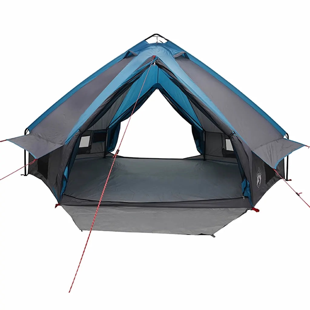 Tenda Teepee per 8 Persone Blu e Grigio 490 x 410 x 210 cm