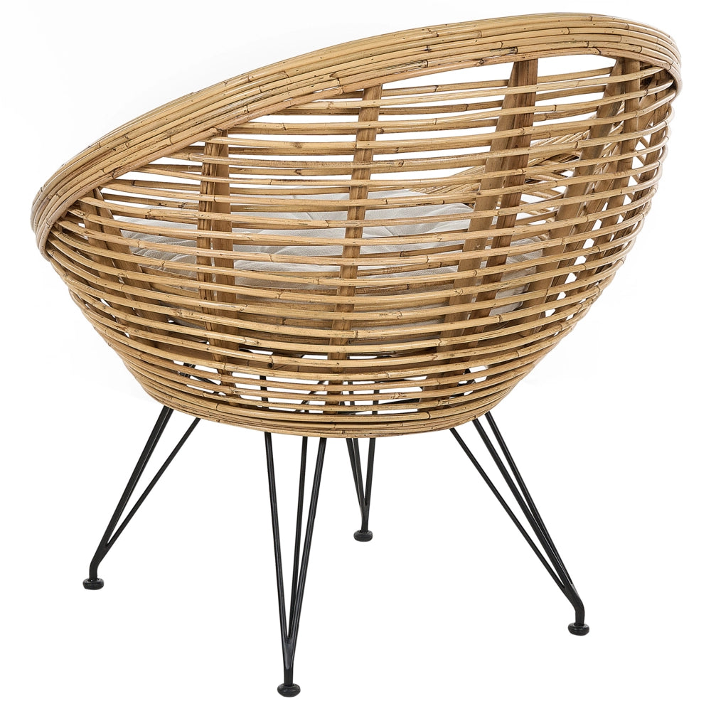 Set di divani a 3 posti con tavolino in rattan naturale beige chiaro con cuscino in cotone di media resistenza per interni, all'aperto, in stile bohémien,