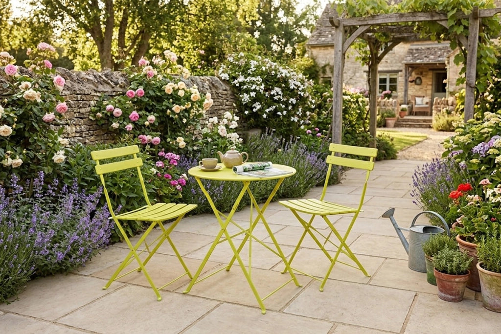 Set tavolo e sedie da giardino pieghevoli lime – Positano TRSP16PO