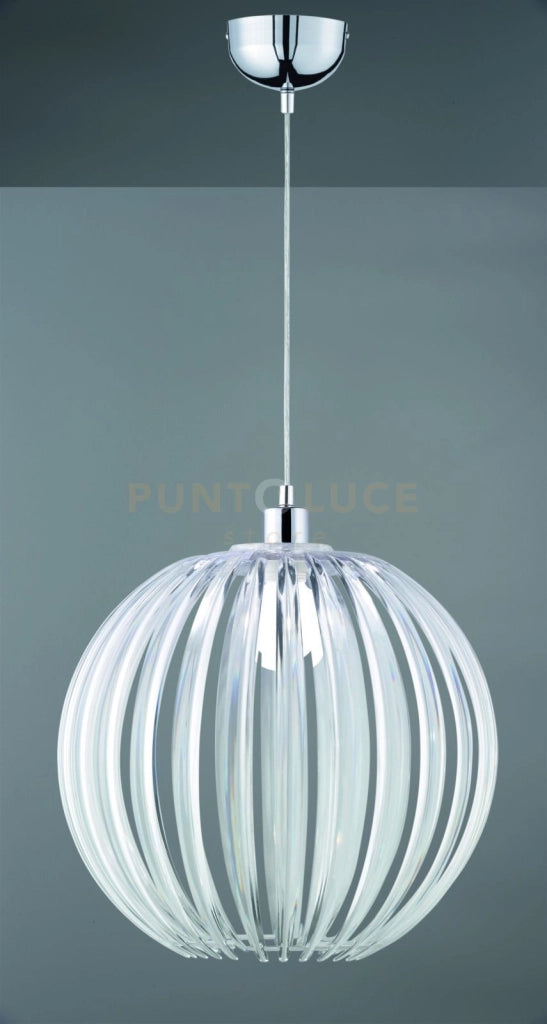ZUCCA SOSPENSIONE PALLA ACRILICO TRASPARENTE D.40CM 1 LUCE ATTACCO E27