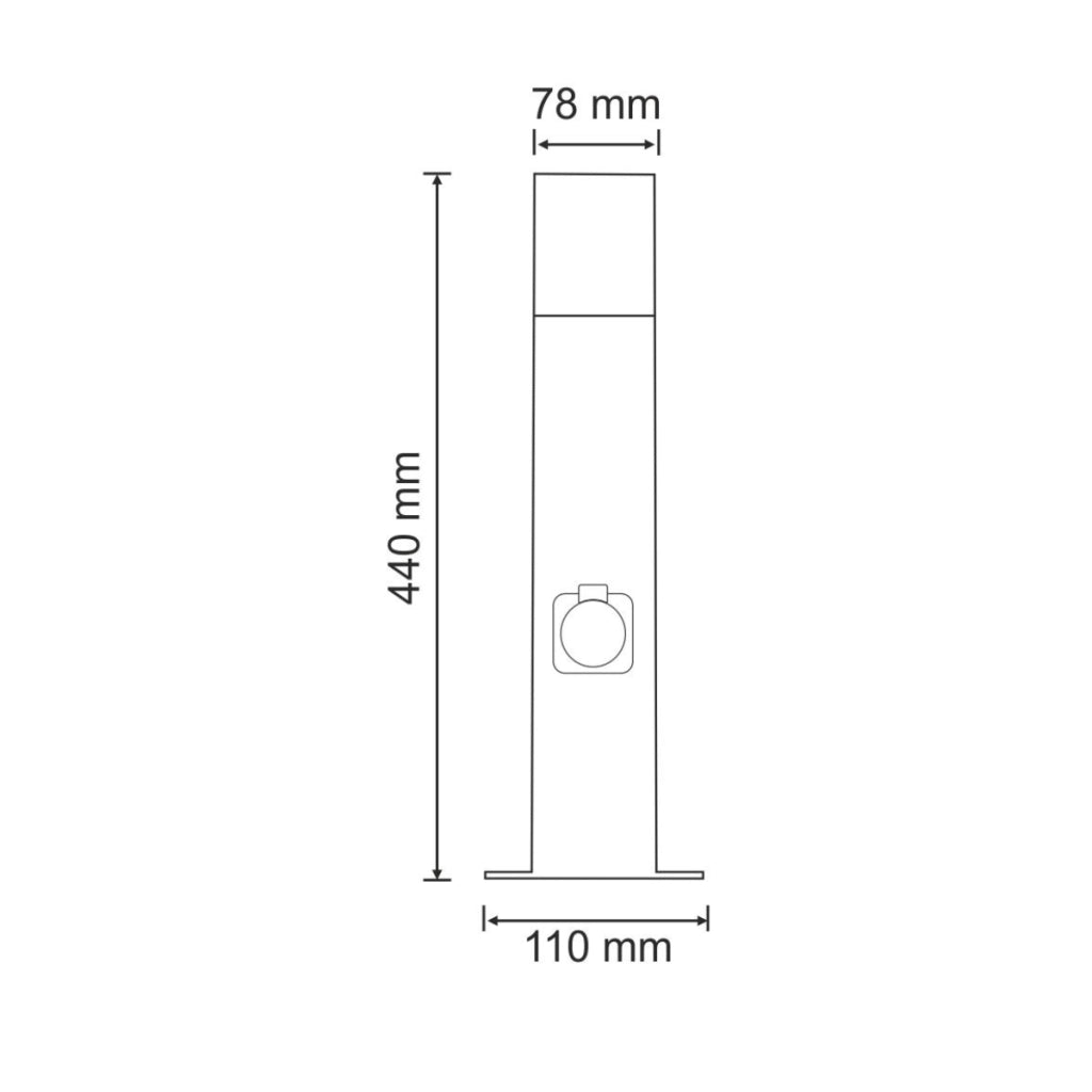 Lampada da esterno con presa IP44 E27 Polux New York