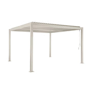 Pergola bioclimatica 3.6x3.6m in alluminio e acciaio con lamelle