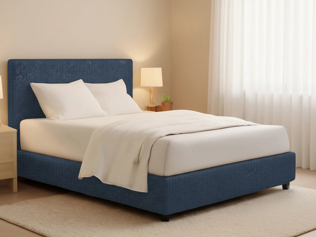 Harlow, Letto Piazza e Mezza Sfoderabile Made in Italy, blu
