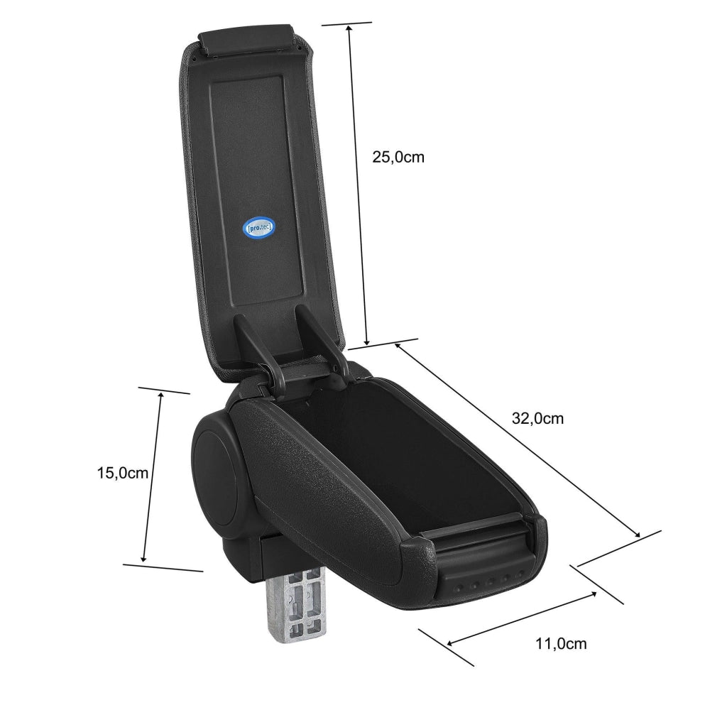 Bracciolo centrale per Opel Adam con scomparto imbottito in tessuto nero 03_0000543